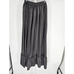 Gonna donna tg 3XL maxi lunghezza nera in raso pull on formale - Foto 1 di 5