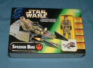 STAR WARS: TRI-LOGO EXP. UNIVERSE SPEEDER BIKE VEHICLE W/ PILOT FIGURE - MIB - Picture 1 of 6