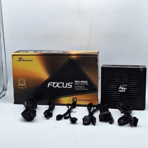 Seasonic Focus GX-850, 850W 80+ Gold, Full-Modular, Power Supply, SSR-850FX. - Zdjęcie 1 z 6