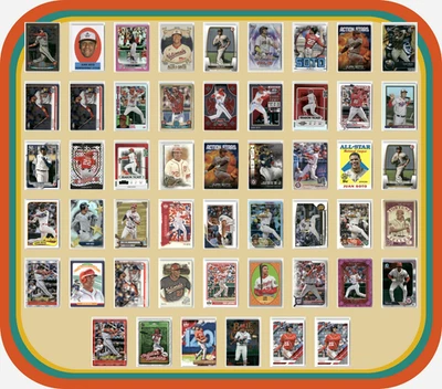 JUAN SOTO 44 Card Lot Topps/Bowman Panini Inserts Parallels Nats, Padres, NYY - Image 1 of 4