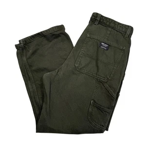 Pantaloni da falegname Zara USA 34 uomo verde oliva utility abbigliamento da lavoro - Foto 1 di 9