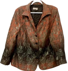 TanJay 18W Sakko braun rot Cord Button Down gefüttert langarm - Bild 1 von 6