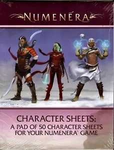 Numenera Character Sheets Pad of 50 Character Sheets - Picture 1 of 2