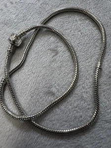 1pc Necklace Snake Chain European Style Silver Plated 45cm Long (m8080) - Picture 1 of 2