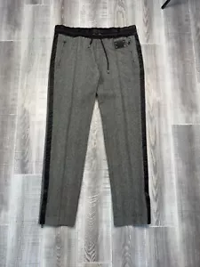 Dolce & Gabbana Con DG Hardware Pantalones de Lana Gris Metal Logo Gris Hombres Talla 48 - Imagen 1 de 15