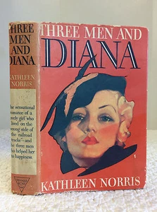 THREE MEN AND DIANA - Kathleen Norris 1941 romance novel in DJ - Imagen 1 de 6