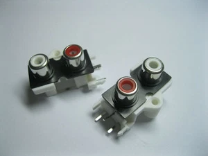 40 pcs AV2 Pin Jack 2 Color RCA Female Audio Video AV Socket Connector AV2-9 New - Picture 1 of 9