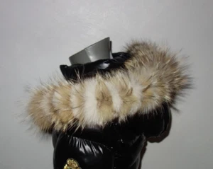 Piel de coyote de piel real para chaqueta parka piel capucha cuello cuello de piel cuello de piel - Imagen 1 de 4