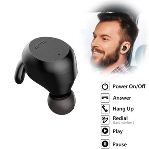 Wireless Earphone Mini Bluetooth Headset Built-in Microphone for Smart Phone - Picture 1 of 12