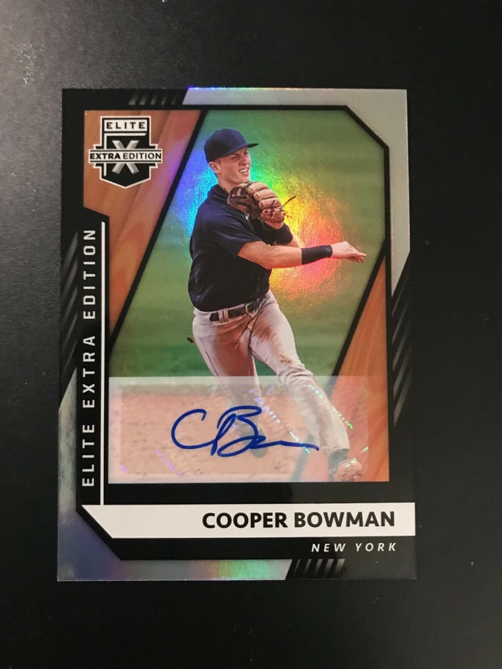 2021 Panini Elite Extra Edition Cooper Bowman Autograph New York Yankees - Image 1 of 2
