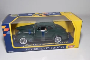 ~ MOTORMAX MOTOR MAX 73200 1939 CHEVROLET COUPE VERDE COME NUOVO IN SCATOLA - Foto 1 di 4