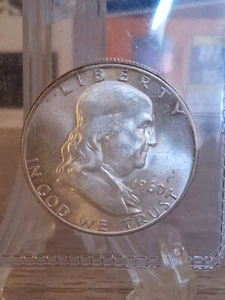 Medio dólar Franklin 1960-D 🙂 Precioso tono al revés - Imagen 1 de 3