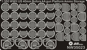 Piattaforma 1/350 e deposito munizioni per pistole Bofors AA 40mm seconda guerra mondiale NW35023 - Foto 1 di 2