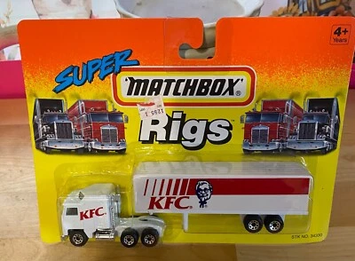 Matchbox Super Rigs KFC Carded Tractor Trailer Diecast 1994 STK No. 34330 White - Image 1 of 2