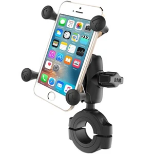 Support téléphone portable bras court couple RAM et support X-Grip pour rails 1 1/8" - 1 1/2" - Photo 1 sur 3