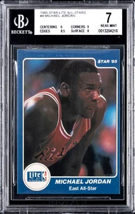1985 STAR LITE #4 MICHAEL JORDAN ROOKIE RC BGS 7 VARIANT ALL-STAR NEAR MINT - Picture 1 of 2