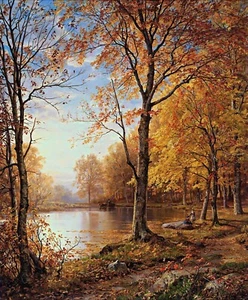 Indian Summer Painting by William Trost Richards Art Reproduction - Picture 1 of 3