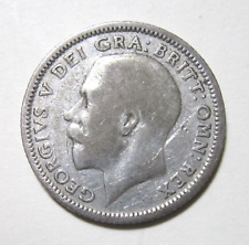 GREAT BRITAIN. SILVER 6 PENCE, 1925. KING GEORGE V.