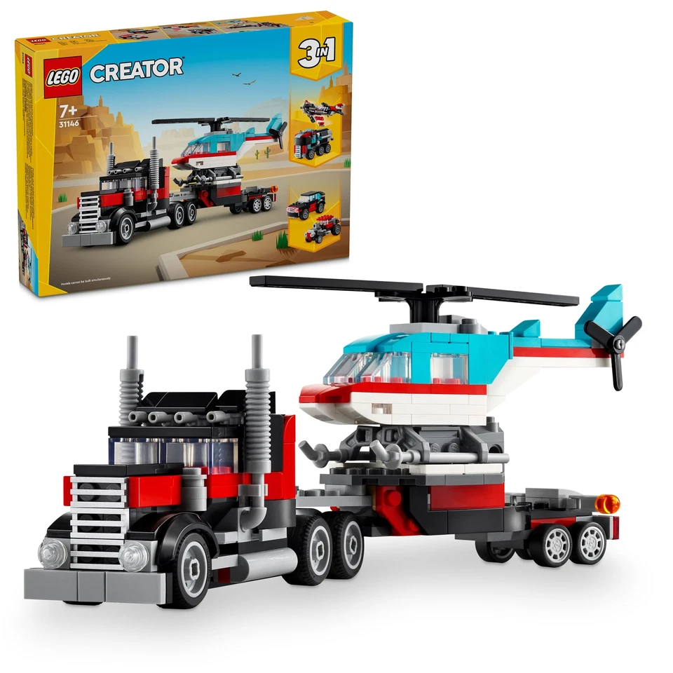 LEGO CREATOR: Tieflader mit Hubschrauber (31146)