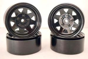 New RC4WD 5 Lug Wagon 1.9 Steel Stamped Beadlock Wheels Black Z-W0129 - Picture 1 of 3