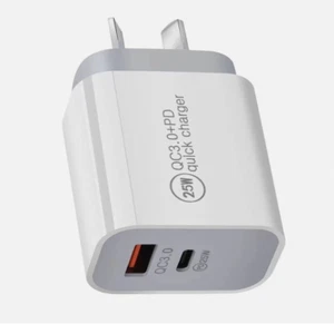 25W Dual Fast Charging Adapter for Universle Devices & Brands - Picture 1 of 5