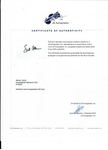 NASA Space Shuttle Astronaut SCOTT ALTMAN Signed Autograph COA Card !! - Picture 1 of 3