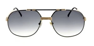 New CHRISTIAN DIOR 2487 49 56mm Black Gold Aviator Sunglasses Austria Unisex - Picture 1 of 5