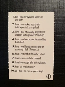 Simpsons LOSER TAKES ALL Stupid Card #18  GAME REPLACEMENT QUESTION CARD 2001 - Picture 1 of 3