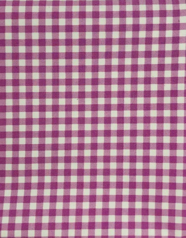 Light Purple and White Gingham Poly Cotton,  58"  - Image 1 of 1