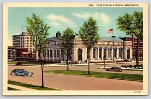 Postal Oficina de Correos Kenosha Wisconsin Lino - Imagen 1 de 2
