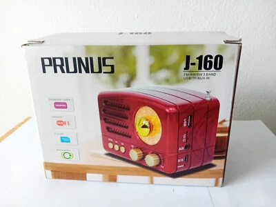 Prunus J-160 Radio Portátil Vintage Fm / Am ( Mw )/ Sw Altavoz Bluetooth Speaker - Imagen 1 de 4