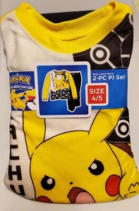 Pokemon 2 Piece Pajama Flannel Sleepwear Set - Size 4/5 - Picture 1 of 3