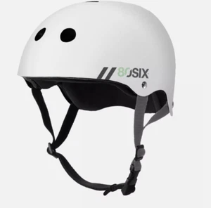 80Six Dual Certified Kids Bike Scooter & Skateboard Helmet 20.5"-22" White Matte - Picture 1 of 8