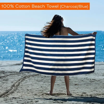 Beach Towel Large 100% Cotton Camping Surf Swim Bath 75x150cm Summer Xmas Gifts - image 1 of 3