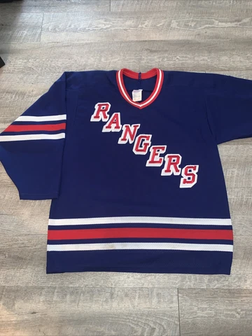 Vintage New York Rangers CCM Jersey Size M Blue Blank Cover