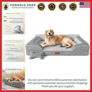 Cama ortopédica para perros XL espuma gel refrescante funda lavable impermeable - Picture 1 of 11