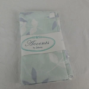 Set of 4 Accents Jabara Leaf Pattern 18" Sq Napkins 100% Cotton Color Sea Foam - Imagen 1 de 5