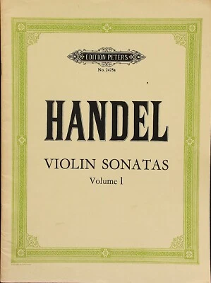 Handel violin Sonatas Volume 1 opus 1 with piano opis 1 no 3,10 and 12 - Image 1 of 2
