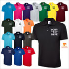 Custom Text Embroidered Polo Shirt Personalised Men's Poly/Cotton Sports Tee Top