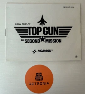 Top Gun The Second Mission Nintendo NES Game Instruction Manual UK Version - Picture 1 of 3