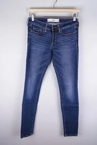 Abercrombie & Fitch Women Jeans Super Skinny Blue Stretch Cotton size W26 L31 - Picture 1 of 8