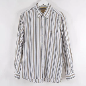CAMEL ACTIVE Men's Casual Shirt Medium Button Down Striped Long Sleeve 1 Pocket - Picture 1 of 5
