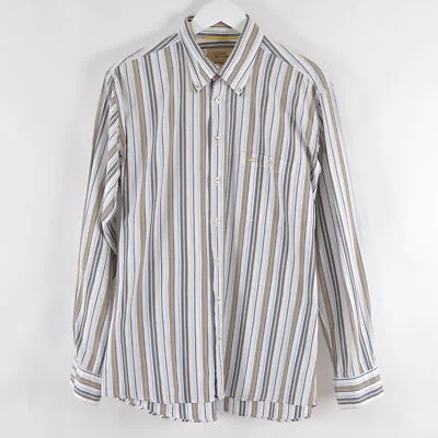 CAMEL ACTIVE Men's Casual Shirt Medium Button Down Striped Long Sleeve 1 Pocket - Image 1 of 4