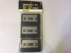 Nastri audio vuoti Memorex 99 MRX2 ossido confezione da 3 NUOVI SIGILLATI rari vintage - Foto 1 di 6