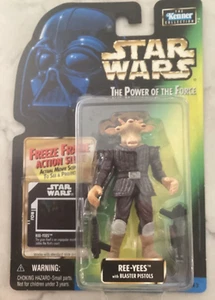 STAR WARS - POWER OF THE FORCE - FREEZE FRAME - REE-YEES WITH BLASTER PISTOLS - Picture 1 of 2