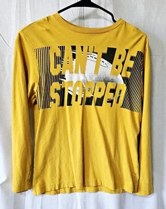 Crazy 8 Youth Long Sleeve T-Shirt Yellow "Can't Be Stopped" Size XL(14) T33-1860 - Picture 1 of 3
