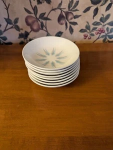 8-VINTAGE ROYAL CHINA USA AURORA FRUIT BOWLS 5-3/4" ATOMIC BLUE - Picture 1 of 6