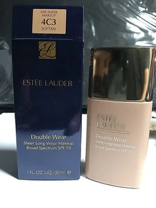 ESTEE LAUDER Double Wear SHEER Foundation Long Wear Makeup - 4C3 - Softan - NIB - Picture 1 of 5