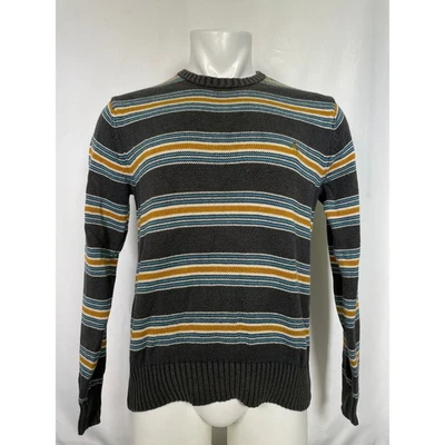 Suéter masculino listrado de lã pinguim original algodão gola redonda PEQUENO - Imagem 1 de 4