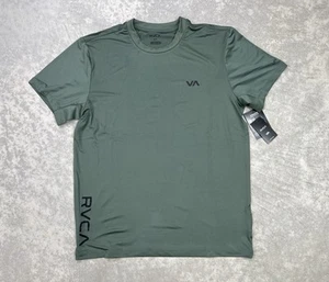 RVCA Robey Crew T Shirt Tee Balance Of Opposites UPF 50+ Jade - Mens S - Picture 1 of 5